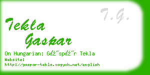 tekla gaspar business card